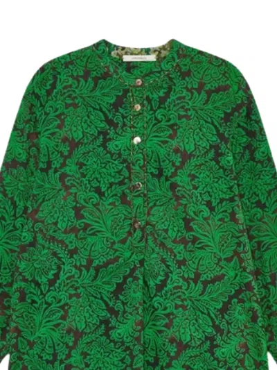Maliparmi Floral-print Button Shirt In Green