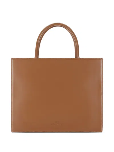 Elisabetta Franchi Borsa Tote Piccola Con Logo Marrone