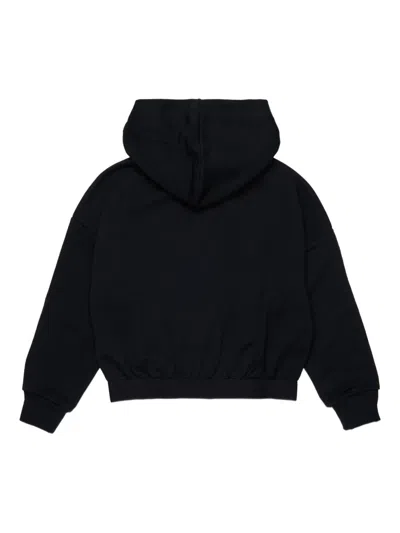 Marni Felpa Con Cappuccio Ed Elastico Logato In Black