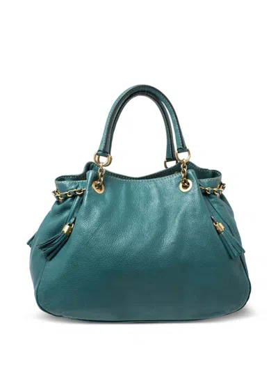 Pre-owned Dolce & Gabbana Miss Charlotte Satchel Bag In Green