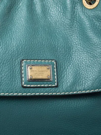 Pre-owned Dolce & Gabbana Miss Charlotte Satchel Bag In Green