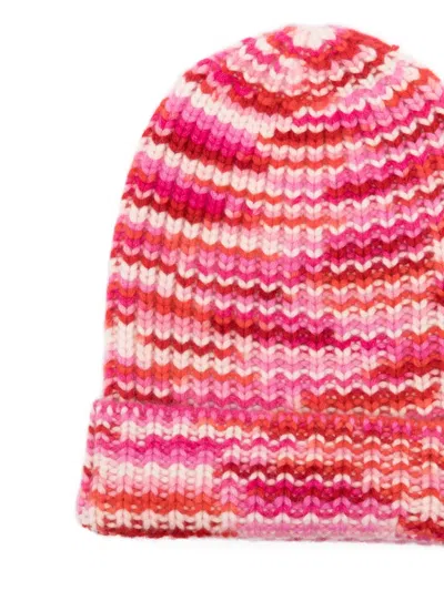 Hurray Striped Cashmere Beanie Hat In Multi