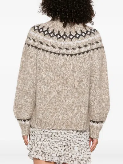 P.a.r.o.s.h High Neck Knitwear With Fair Isle Design In Brown