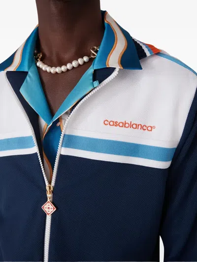 Casablanca Ribbed Collar Side Pockets Track Jacket