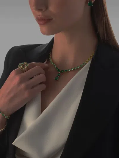 Anabela Chan 18k Yellow Gold Emerald Nova Bracelet In Brown