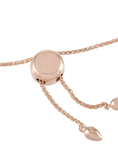 Pre-owned Lb Exclusive 14k Rose Gold Diamond Bar Bracelet