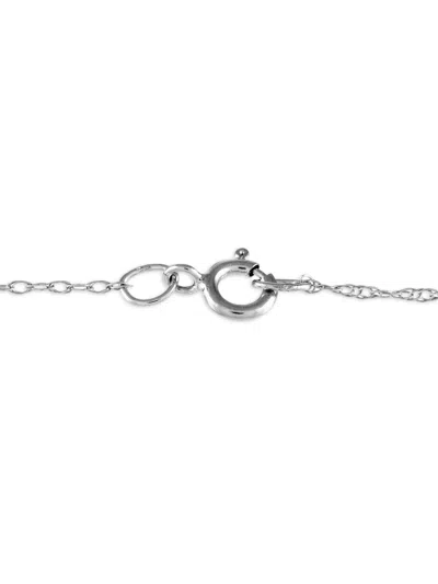 Pre-owned Lb Exclusive 14k White Gold Diamond Pendant Necklace