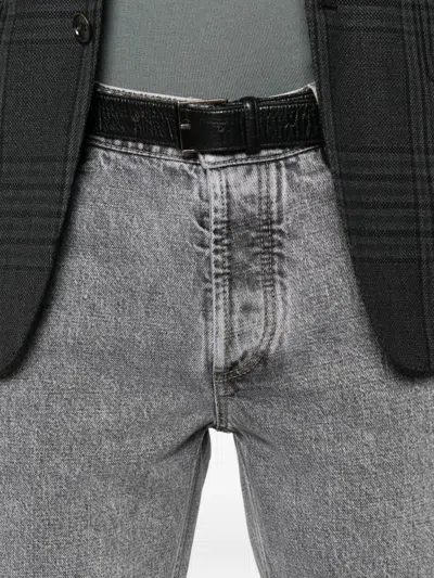 Brunello Cucinelli Five-pocket Trousers With Belt Loops And Contrast Stitching In Gray