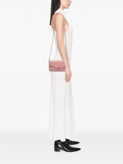 Pre-owned Louis Vuitton 2019 Monogram Empreinte Pochette Felicie Crossbody Bag In Pink