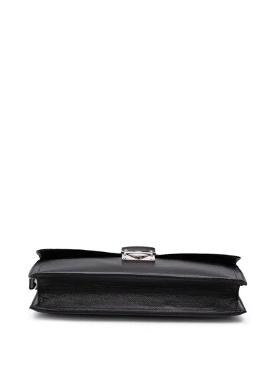 Pre-owned Louis Vuitton 2012 Taiga Belaia Clutch Bag In Black
