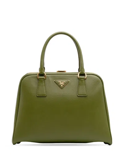 Pre-owned Prada 2013-2025 Saffiano Lux Pyramid Frame Handbag