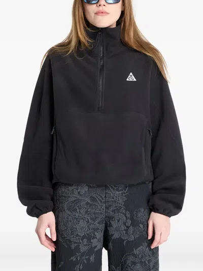 Nike Wolf Tree Half-zip Fleece Sweatshirt In Black