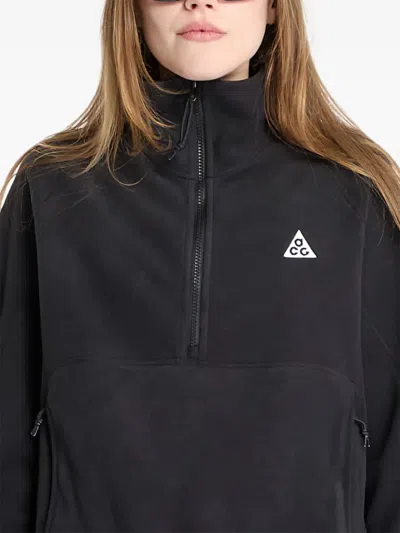 Nike Wolf Tree Half-zip Fleece Sweatshirt In Black