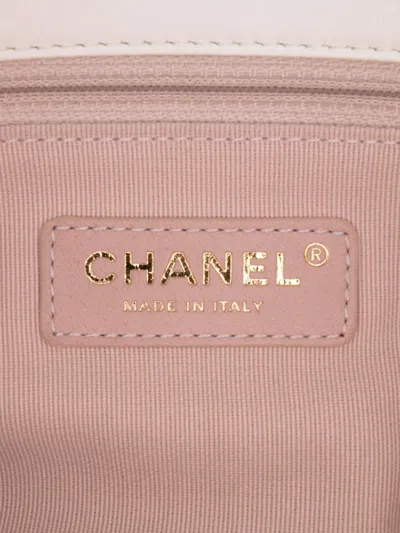 Pre-owned Chanel 2021-2025 Small Quilted Lambskin On And On Chain Flap Shoulder Bag In White