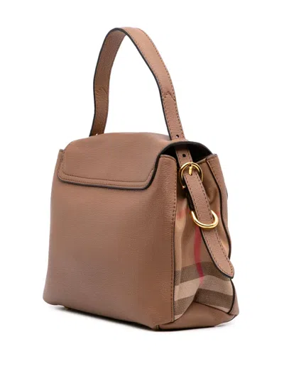 Pre-owned Burberry 2000-2017 Small Calfskin And House Check Camberley Satchel