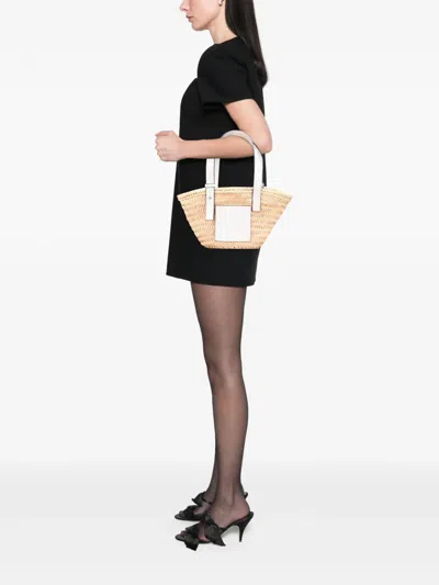 Pre-owned Loewe 2021 Small Raffia Basket Tote Bag
