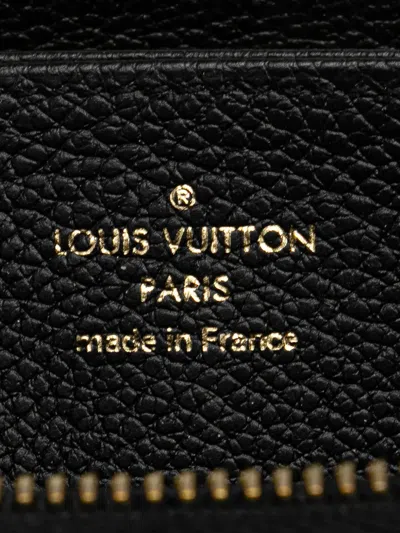 Pre-owned Louis Vuitton 2021-2025 Monogram Empreinte Giant Bicolor Zippy Wallet Long Wallets In Black