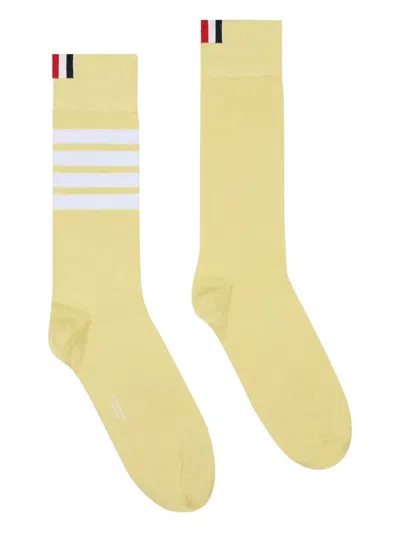 Thom Browne Four-bar Striped Mid-calf Socks