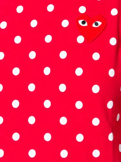Comme Des Garçons Play Polka Dot Heart Logo T-shirt