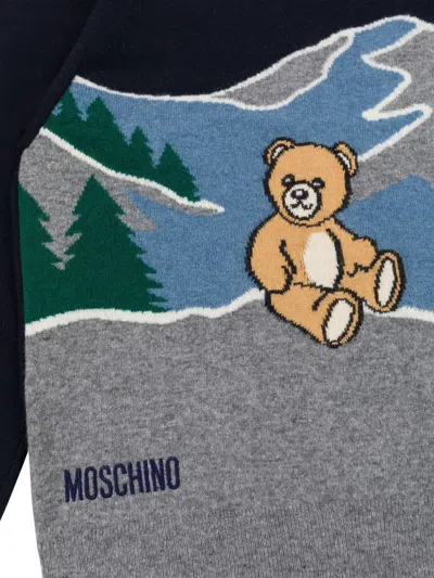 Moschino Graphic-print Jumper In Black