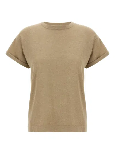 Brunello Cucinelli Short-sleeved Crewneck Knitted T-shirt