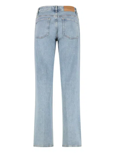 7 For All Mankind Calie Straight Jeans In Blue