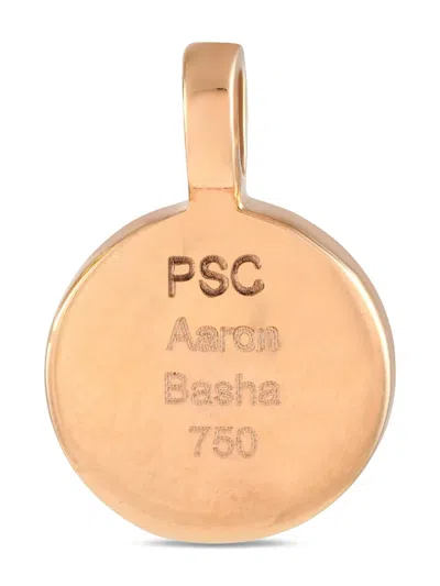 Pre-owned Aaron Basha 18k Rose Gold Diamond And Crystal Charm In Pink