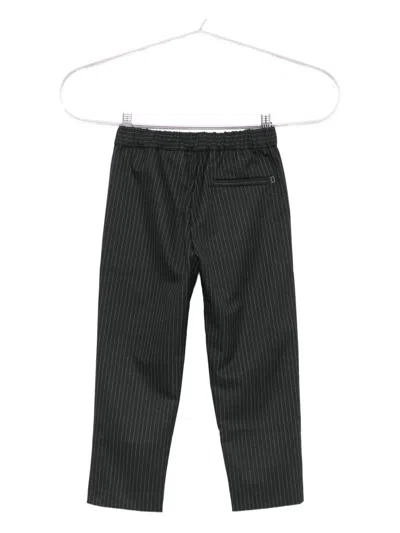 Dondup Pinstripe Drawstring Trousers In Black