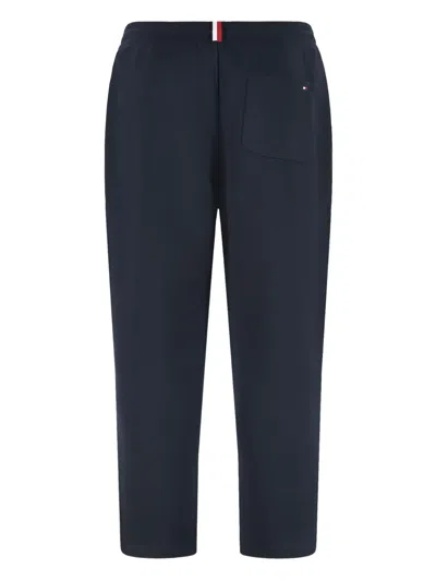 Tommy Hilfiger Cotton Track-pants Elastic Waistband In Blue