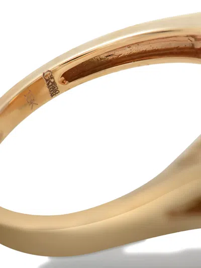 Pre-owned Gregg Ruth 18kt Rose Gold Clover Diamond Ring In Pink