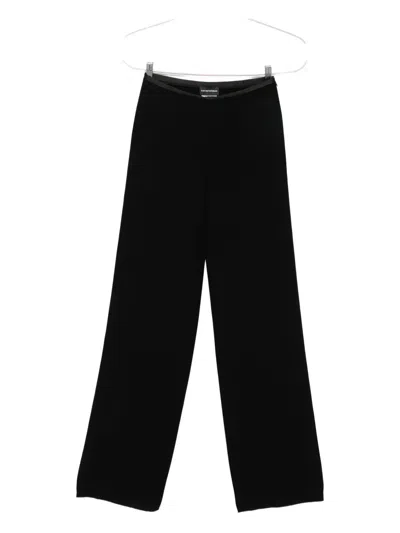 Emporio Armani Straight-leg Trousers In Black