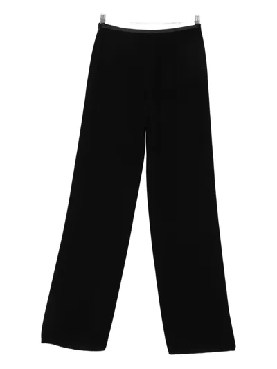Emporio Armani Straight-leg Trousers In Black