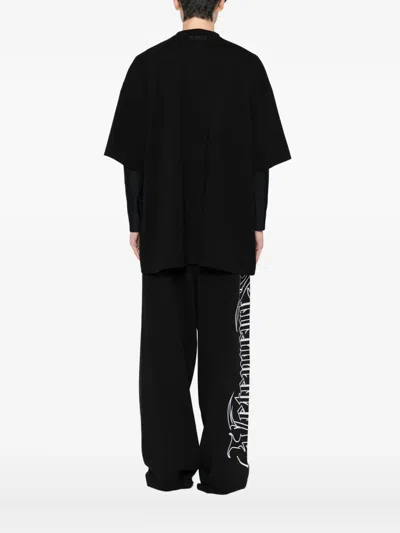 Vetements Round Neck T-shirt In Black