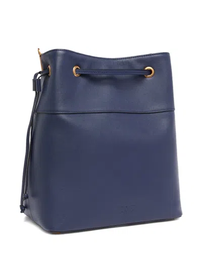 Pinko Medium Logo-embellished Drawstring Bucket Bag