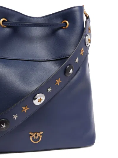 Pinko Medium Logo-embellished Drawstring Bucket Bag