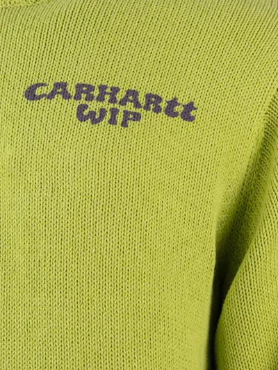 Carhartt Embroidered-logo Sweater In Green