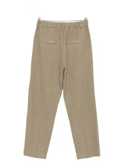 Alysi Textured Wool Trousers In Neutral
