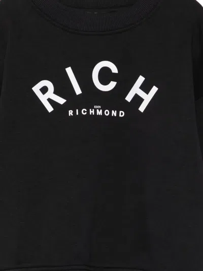 John Richmond Junior Logo-print Sweatshirt In Black