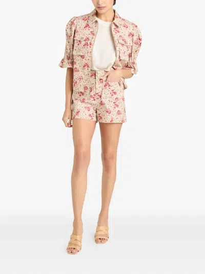 Cinq À Sept Cinq A Sept Petites Bouquet Dorothea Shorts In Pink