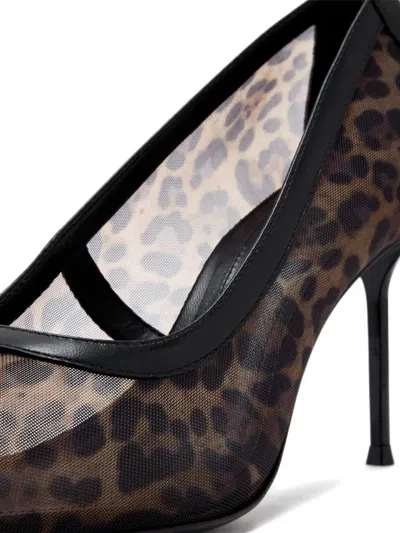 Schutz 100mm Leopard-print Mesh Pumps