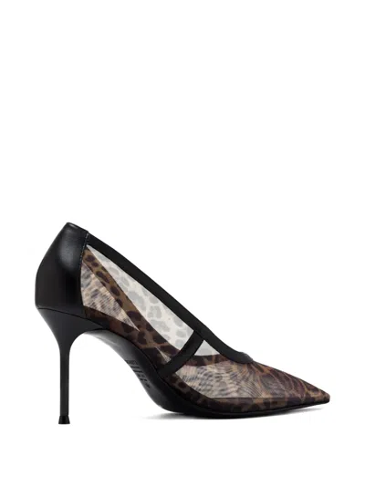 Schutz 100mm Leopard-print Mesh Pumps