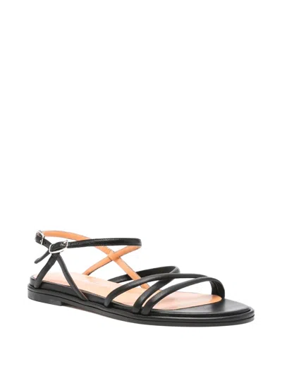 Lella Baldi Leather Buckle Sandals