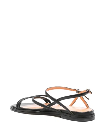 Lella Baldi Leather Buckle Sandals