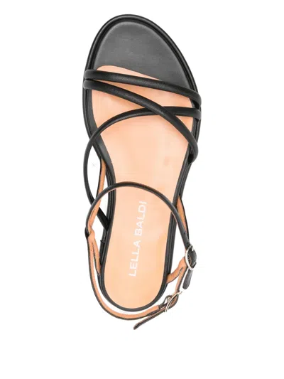 Lella Baldi Leather Buckle Sandals