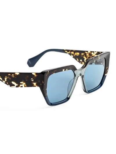 Gigi Studios Tortoiseshell Geometric Sunglasses