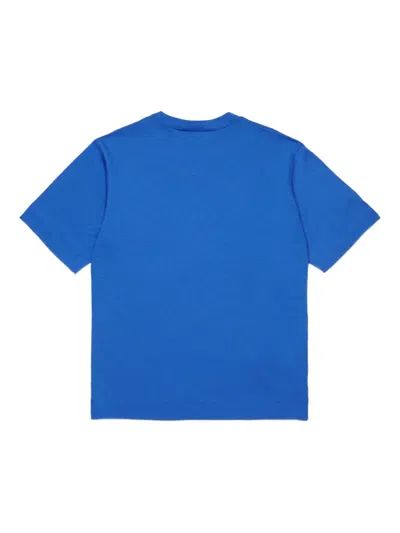 Marni Kids Logo T-shirt In Blue