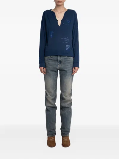 Zadig & Voltaire Embellished V-neck Top