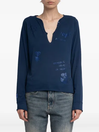 Zadig & Voltaire Embellished V-neck Top