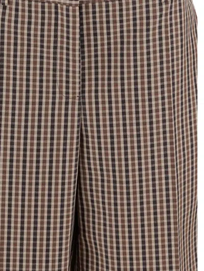 Jil Sander Wool Plaid Pattern Short Pants In Multi