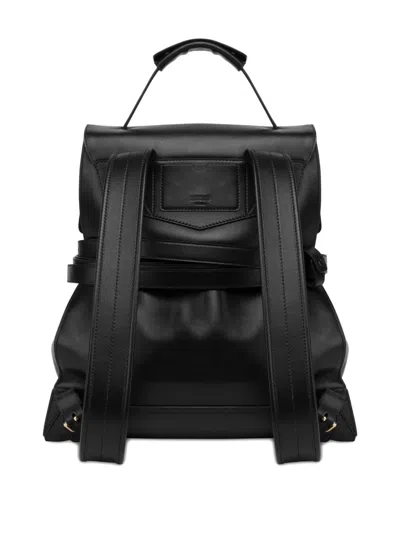 Moschino Flap Backpack With Adjustable Straps And Top Handle In Black